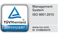 Qualitätssiegel: TÜV Rheinland zertifiziert